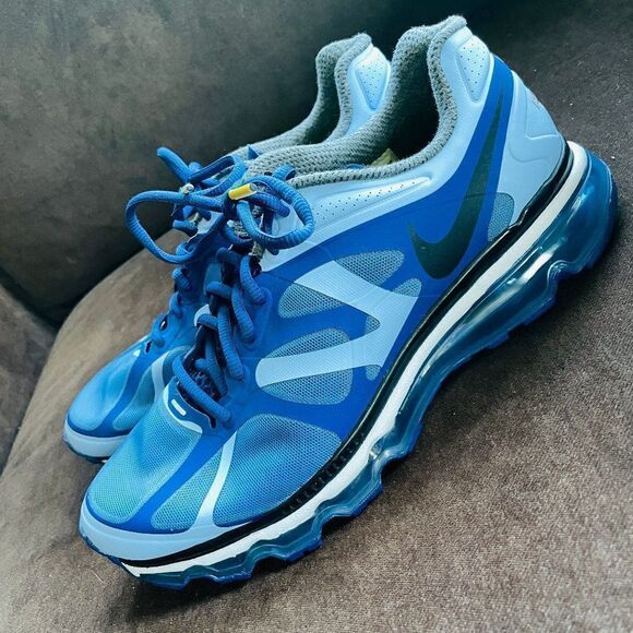 New Nike Air Max 2012 LAF Blue Royal Maize Mens US Size 8.5 US 42 EUR Livestrong - Picture 3 of 11